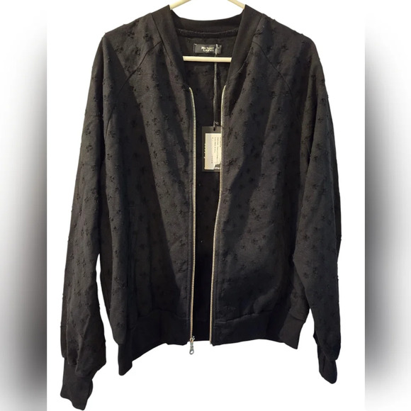 NWT Michael Lauren Credence Oversized Bomber with thumbholes - Picture 7 of 11